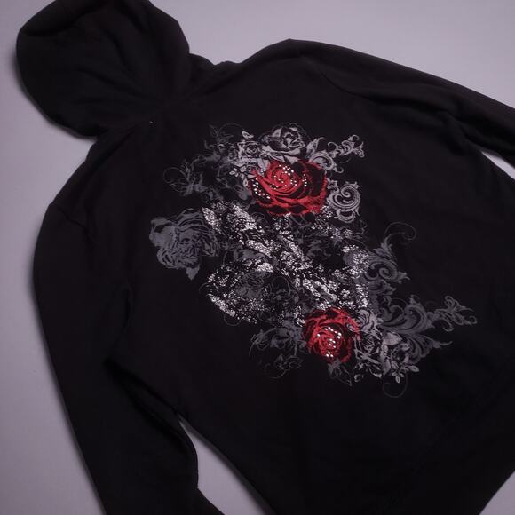 Vintage Pants - Vintage y2k French Laundry Petite solid studded detail Zip Up hoodie